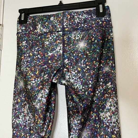 Terez Leggings Confetti Dotted Multicolor Workout Yoga Size Small - Picture 3 of 7